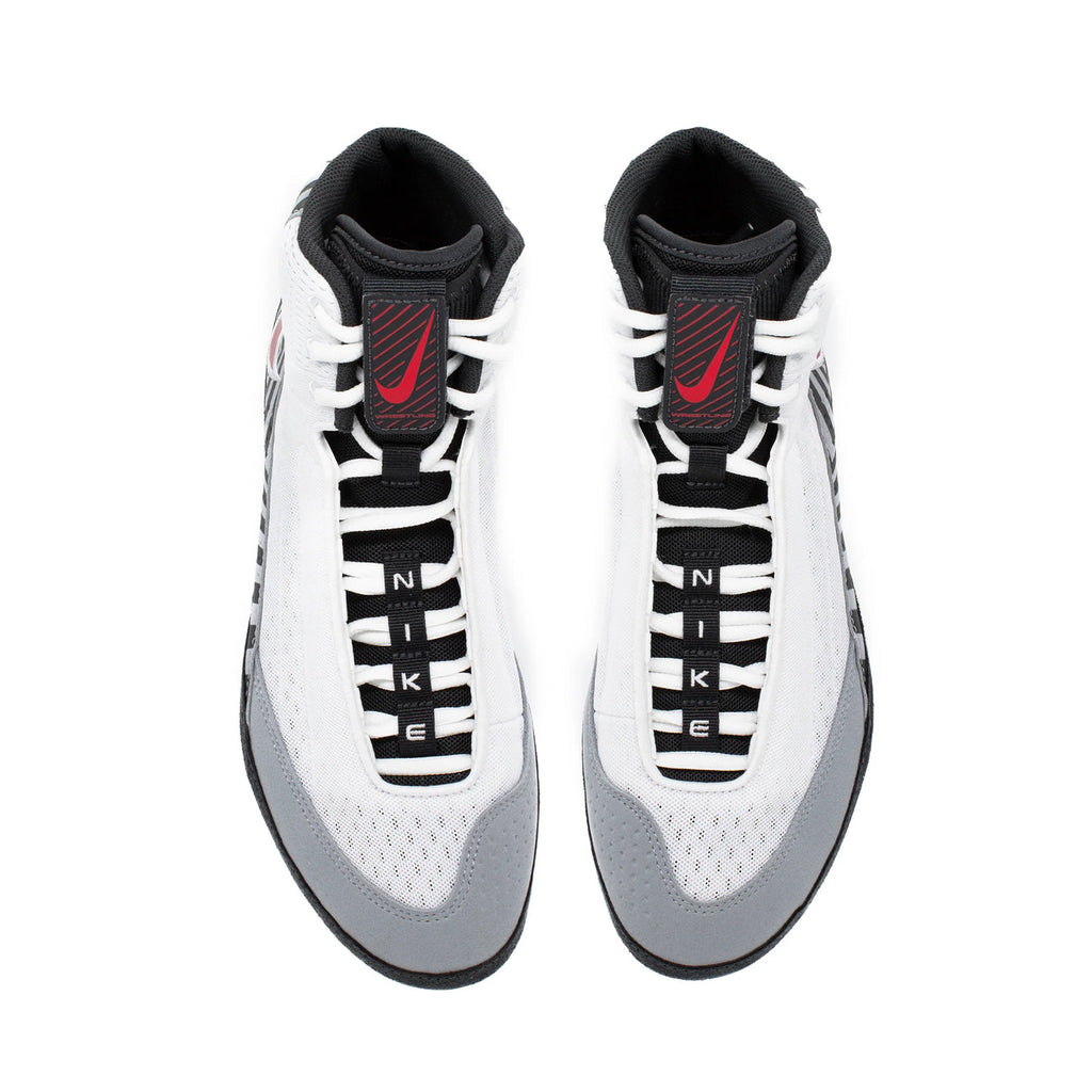 Nike Inflict 4 SE White Wolf Grey Red Wrestling Shoes