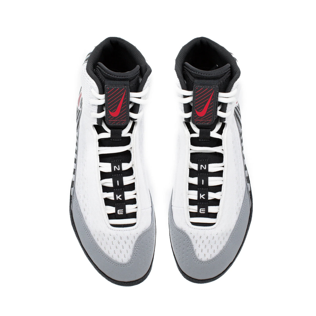Nike Inflict 4 SE White Wolf Grey Red Wrestling Shoes