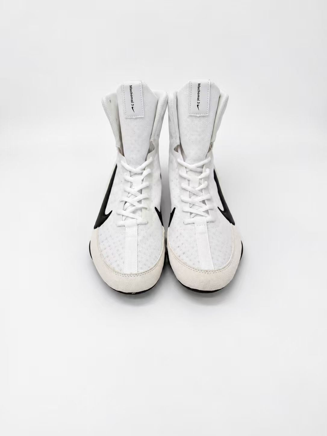 NIKE MACHOMAI 3 BOXING BOOTS WHITE & BLACK