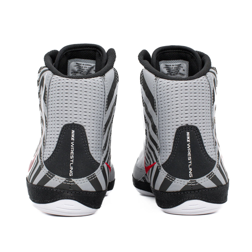 Nike Inflict 4 SE White Wolf Grey Red Wrestling Shoes