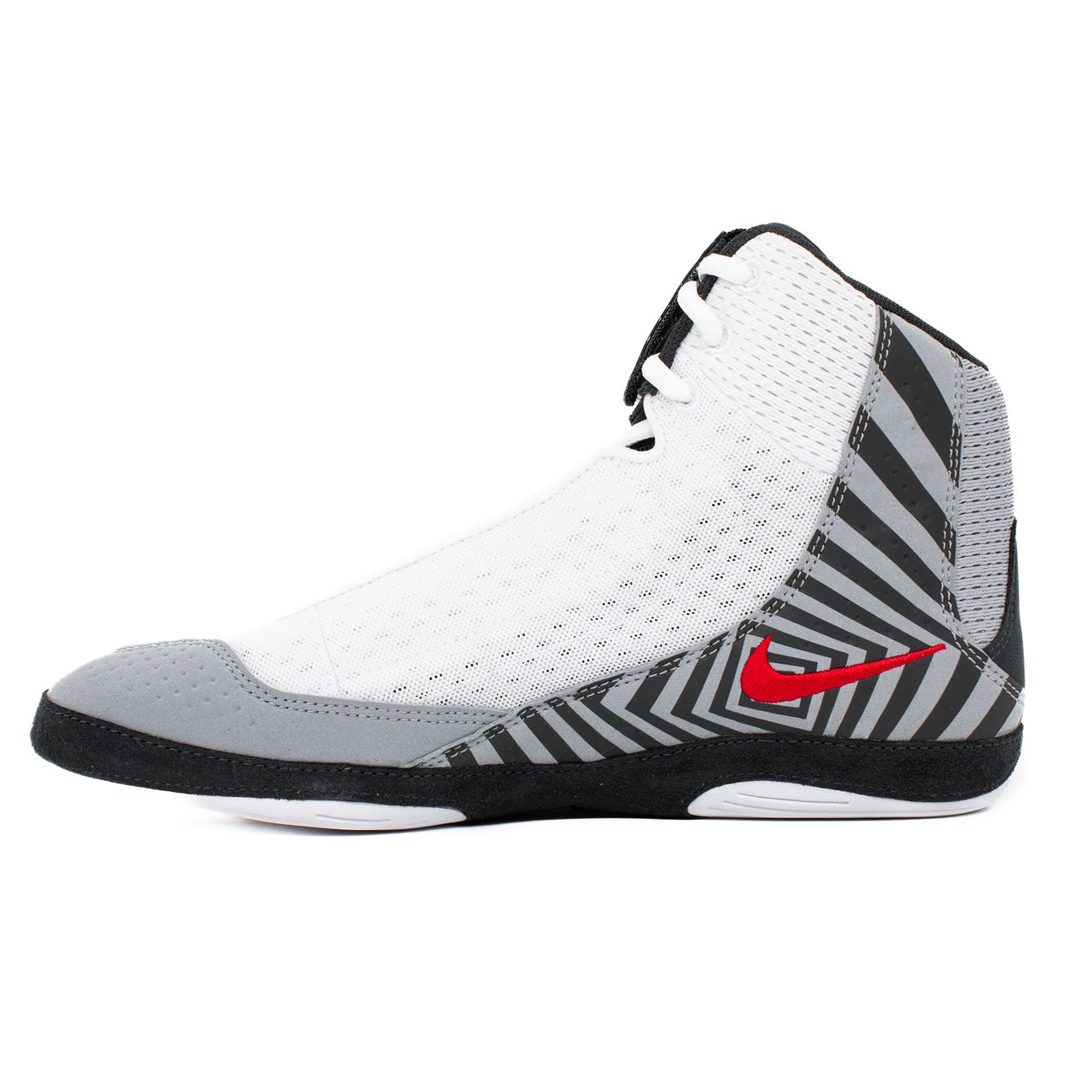 Nike Inflict 4 SE White Wolf Grey Red Wrestling Shoes