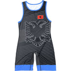 ALBANIA NATIONAL TEAM WRESTLING BLUE  SINGLET