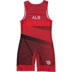 ALBANIA NATIONAL TEAM WRESTLING RED SINGLET