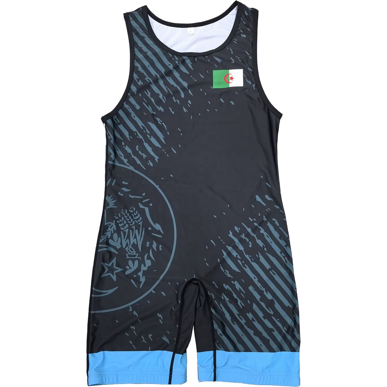 ALGERIA TEAM WRESTLING SINGLET BLUE