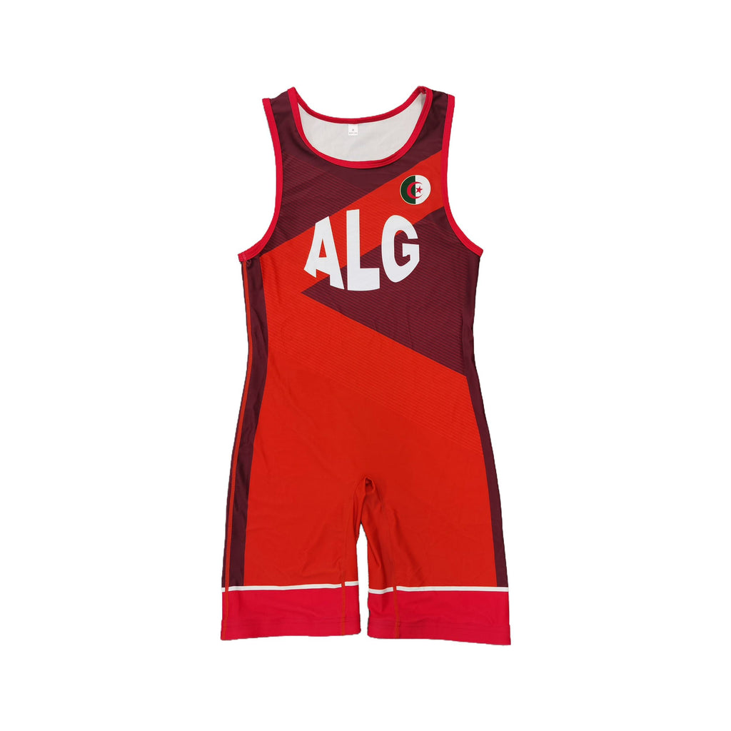 ALGERIA NATIONAL TEAM WRESTLING SINGLET RED