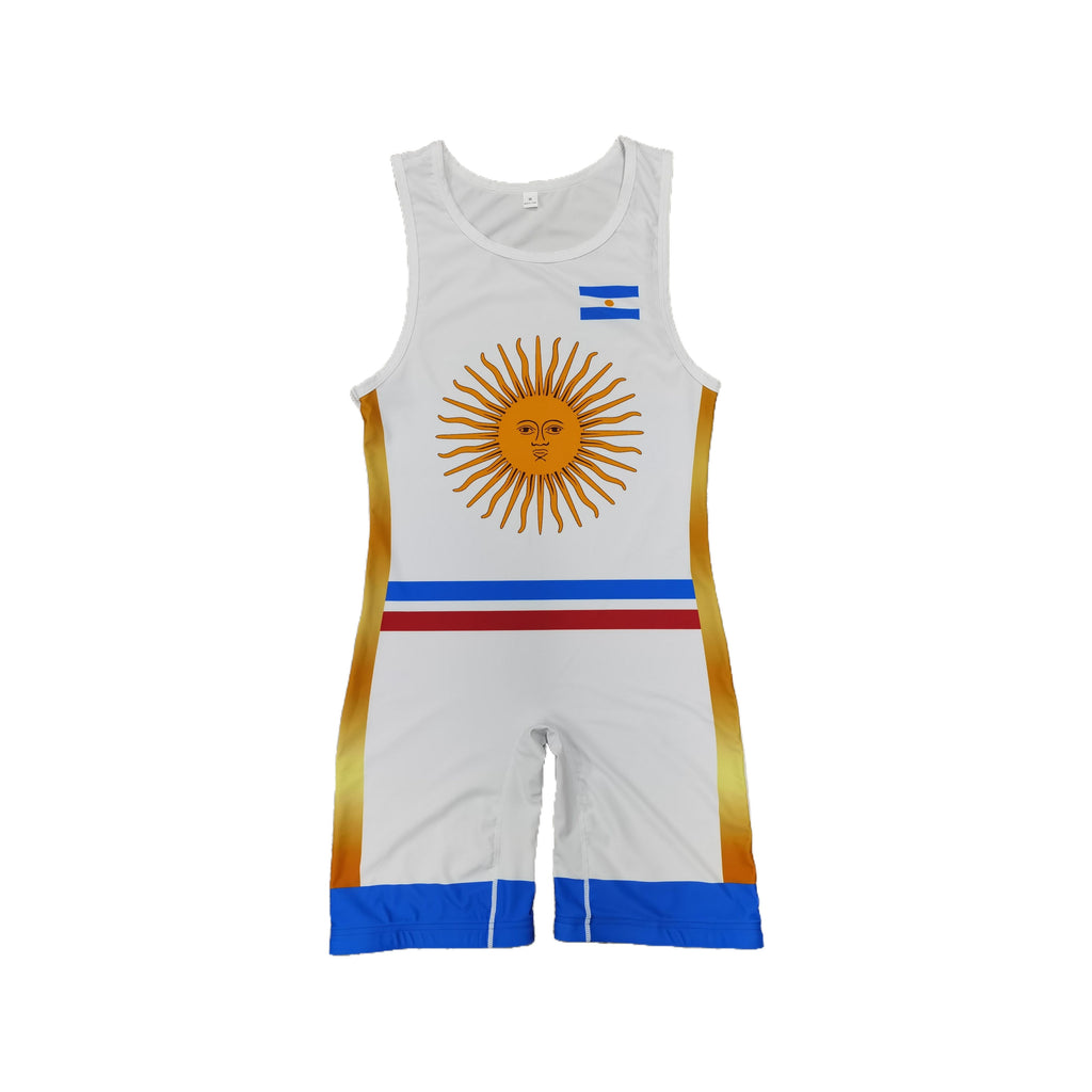 ARGENTINA NATIONAL TEAM WRESTLING BLUE  SINGLET