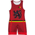 BELGIUM NATIONAL TEAM WRESTLING RED SINGLET 2