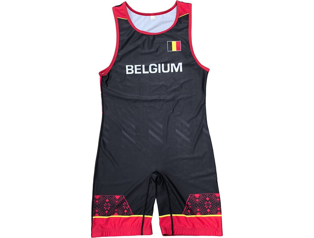BELGIUM NATIONAL TEAM WRESTLING RED SINGLET