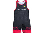 BELGIUM NATIONAL TEAM WRESTLING RED SINGLET
