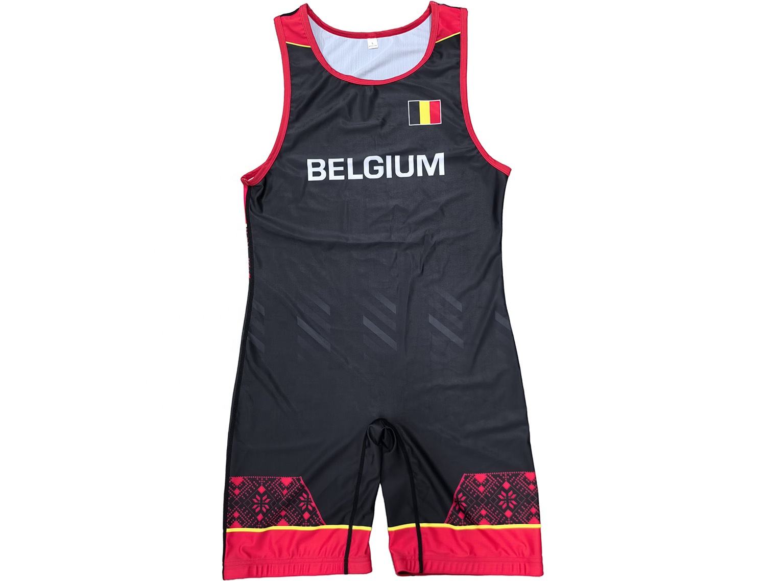 BELGIUM NATIONAL TEAM WRESTLING RED SINGLET