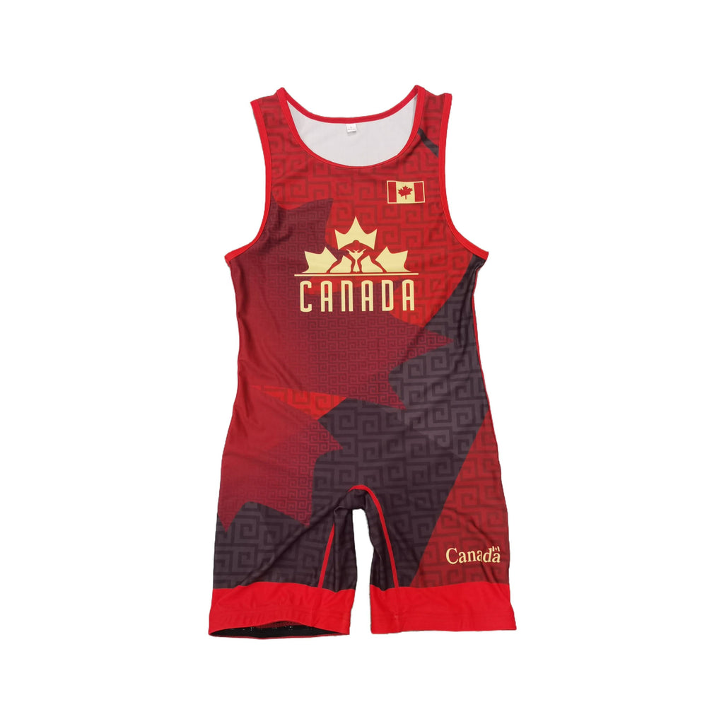 CANADA NATIONAL TEAM WRESTLING RED SINGLET