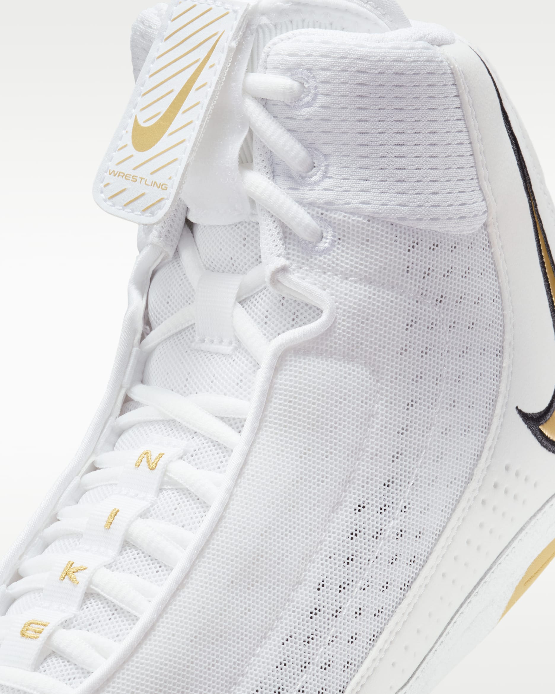 Nike Inflict 4 wrestling shoes White and Gold
