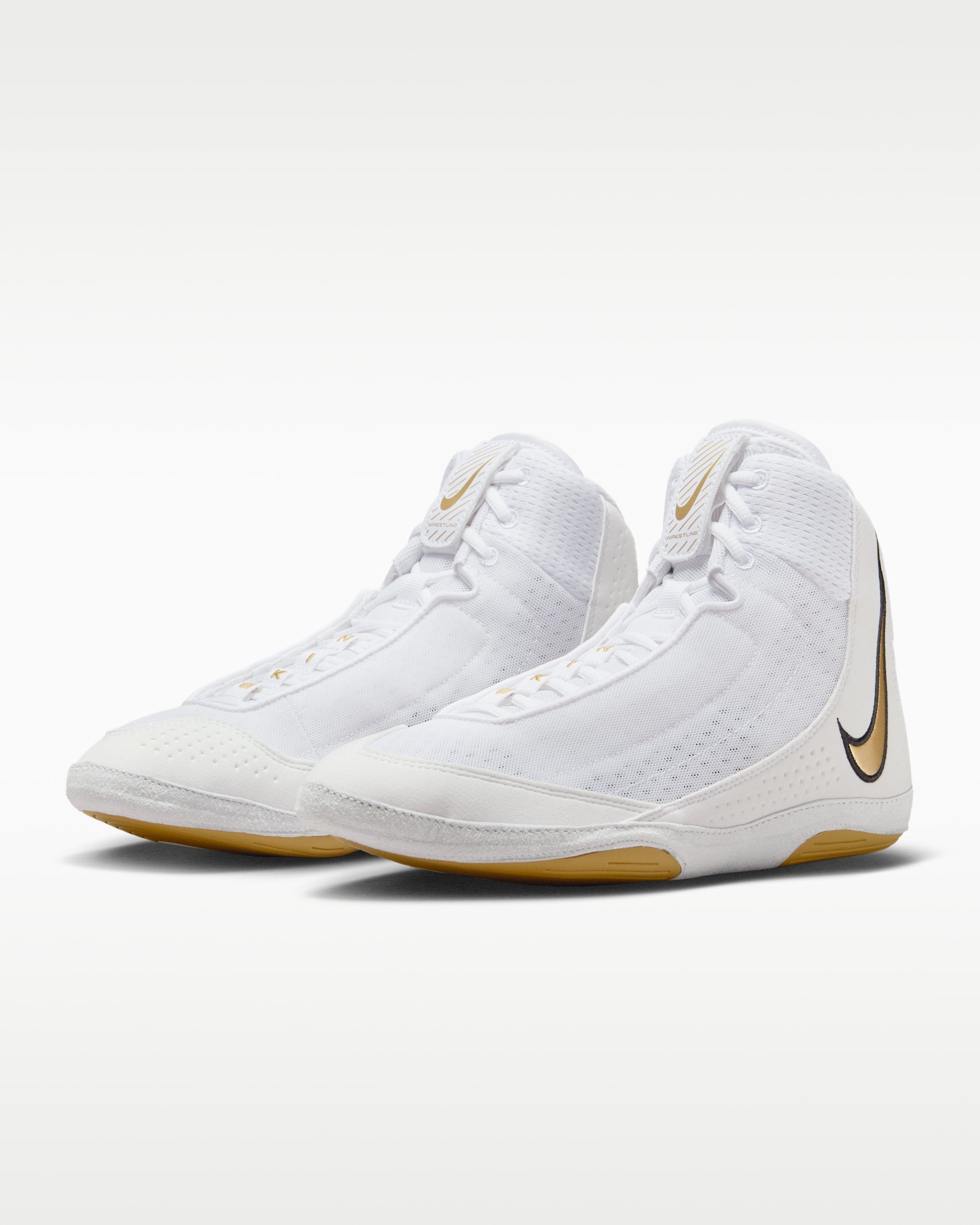 Nike Inflict 4 wrestling shoes White and Gold