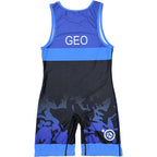 GEORGIA NATIONAL TEAM WRESTLING BLUE SINGLET