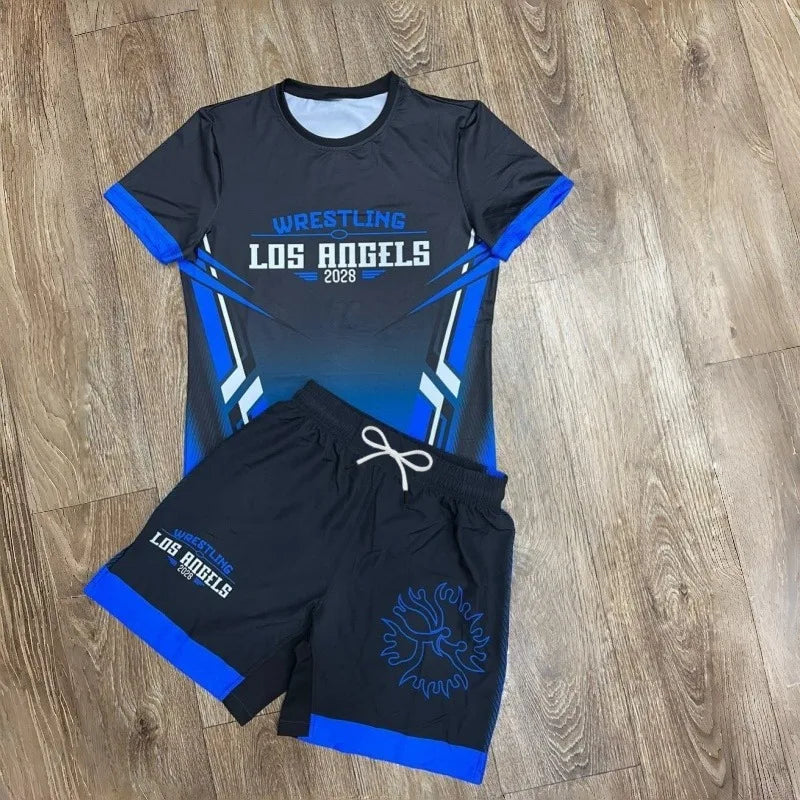 WRESTLING LA 2028 BLUE AND BLACK Set