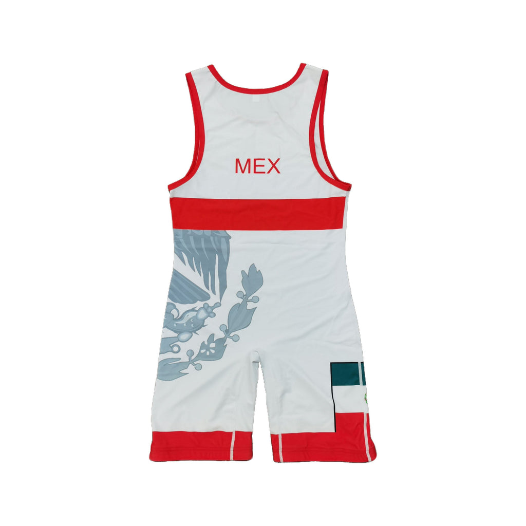 MEXICO NATIONAL TEAM WRESTLING RED SINGLET
