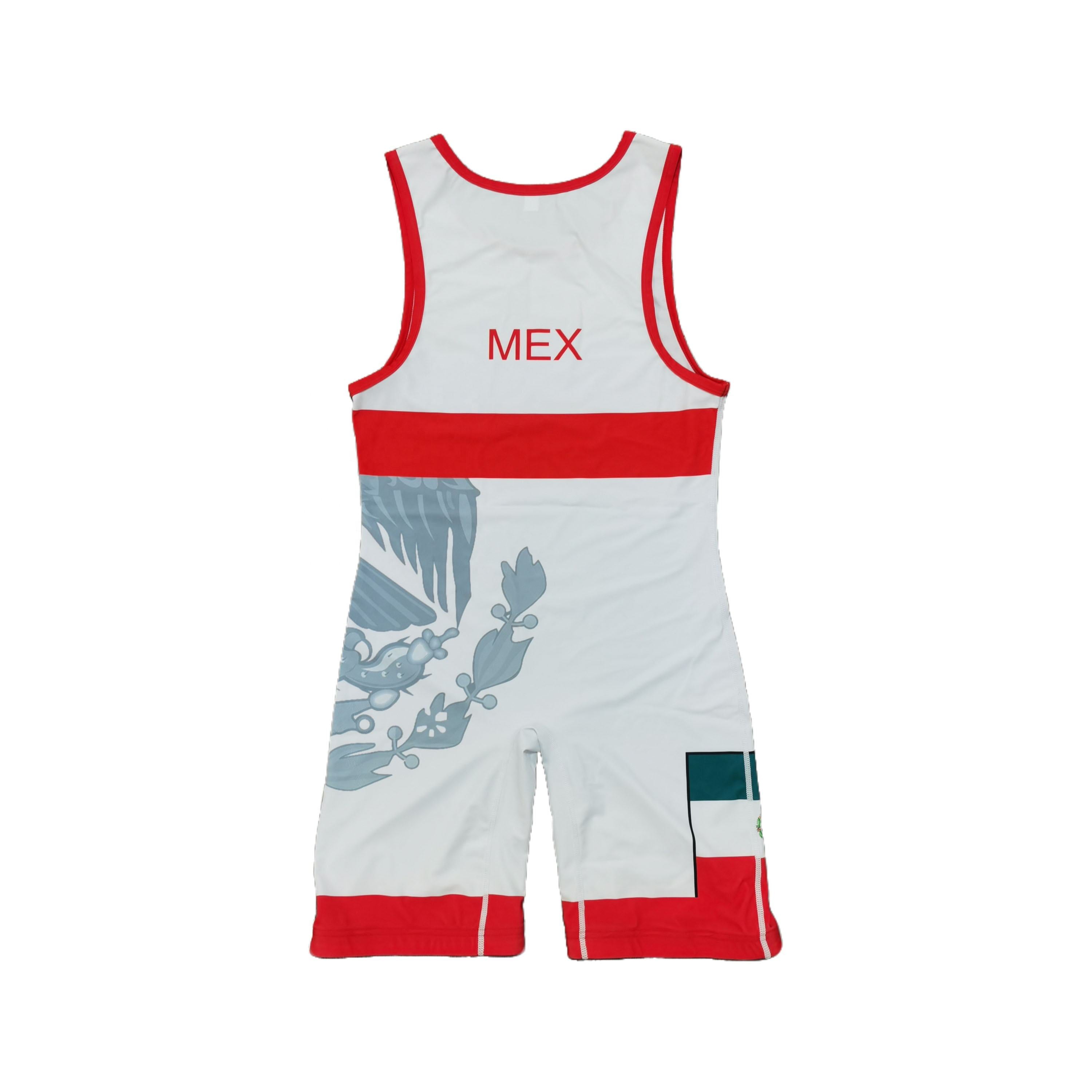 MEXICO NATIONAL TEAM WRESTLING RED SINGLET