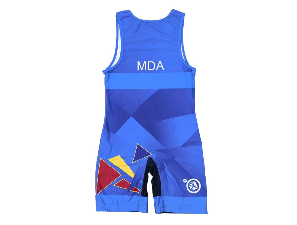 MOLDOVA NATIONAL TEAM WRESTLING BLUE SINGLET
