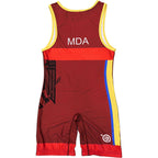 MOLDOVA NATIONAL TEAM WRESTLING RED SINGLET