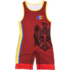 MOLDOVA NATIONAL TEAM WRESTLING RED SINGLET