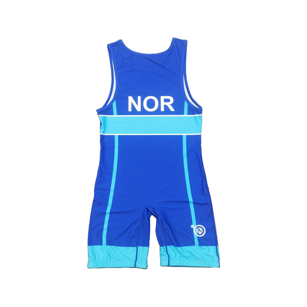 NORWAY NATIONAL TEAM WRESTLING BLUE SINGLET