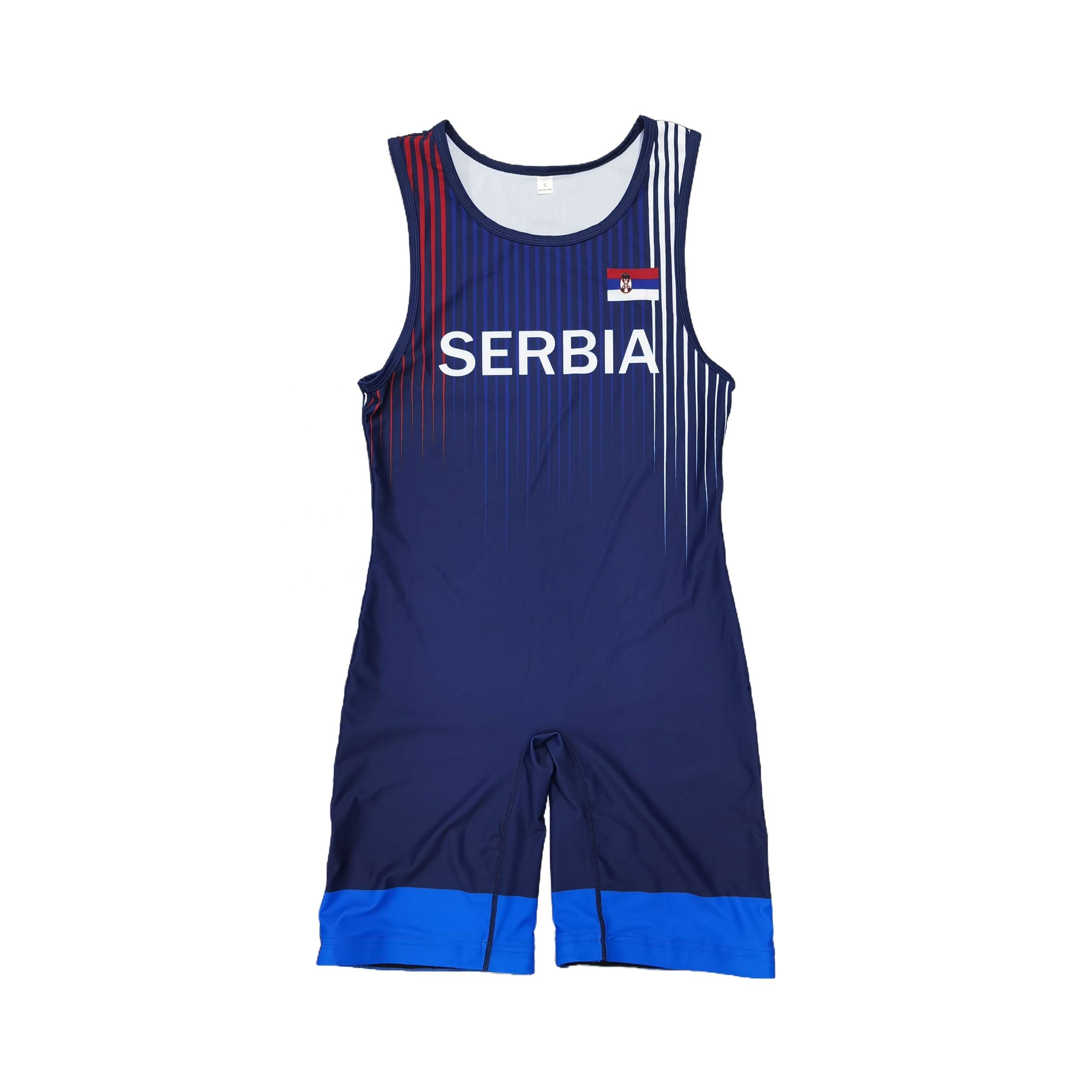 SERBIA NATIONAL TEAM WRESTLING BLUE SINGLET