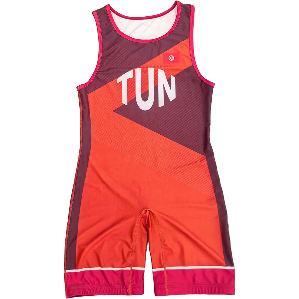 TUNISIA NATIONAL TEAM WRESTLING SINGLET RED