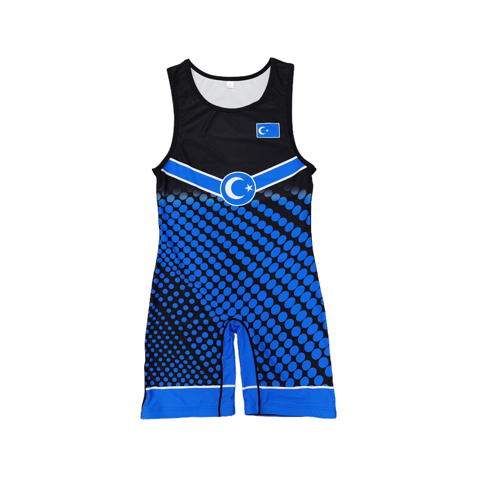 TURKEY NATIONAL TEAM WRESTLING BLUE  SINGLET 2