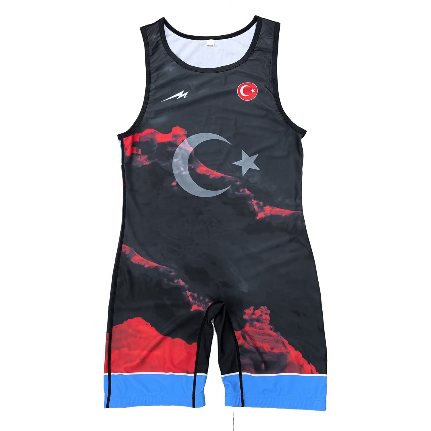 TURKEY NATIONAL TEAM WRESTLING BLUE MEROOJ SINGLET