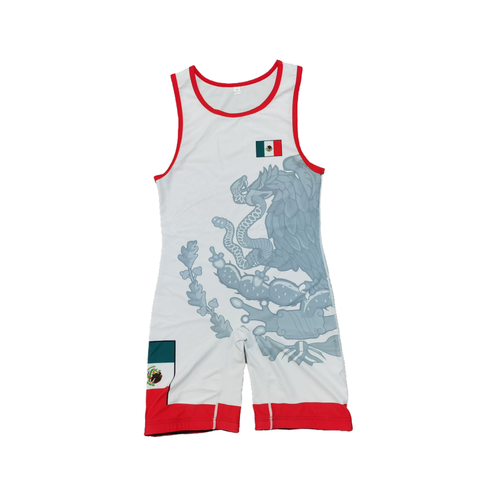 MEXICO NATIONAL TEAM WRESTLING RED SINGLET